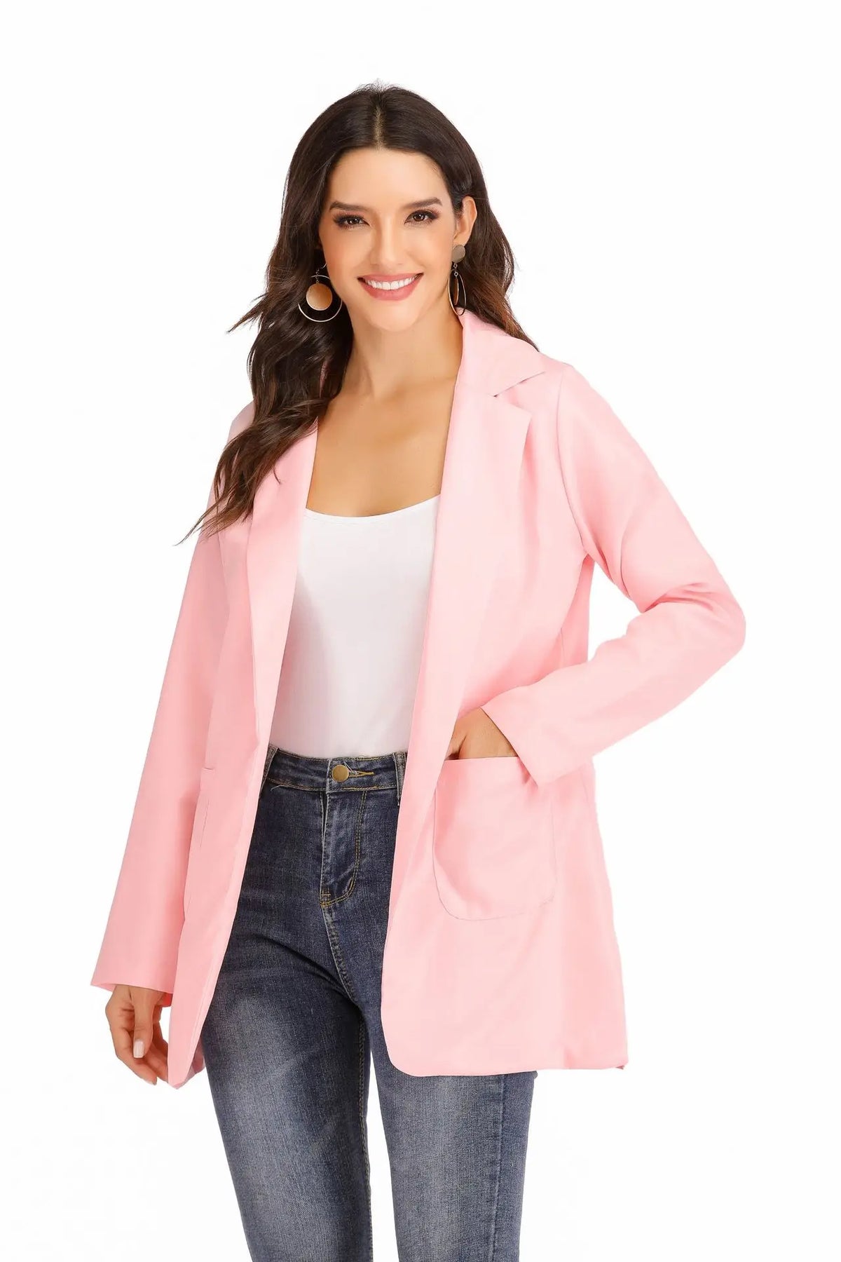 Slim Fit Polo Neck Cardigan Women's Coat