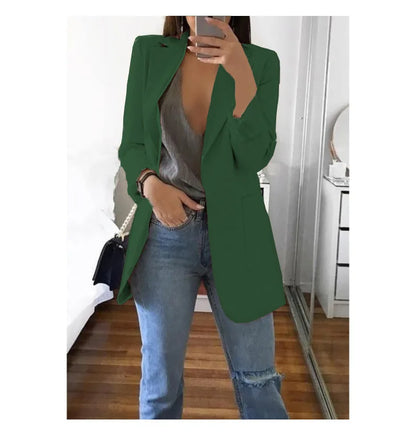 Slim Fit Polo Neck Cardigan Women's Coat
