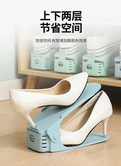 10 Pcs Adjustable Shoe Stacker Organizer Rack
