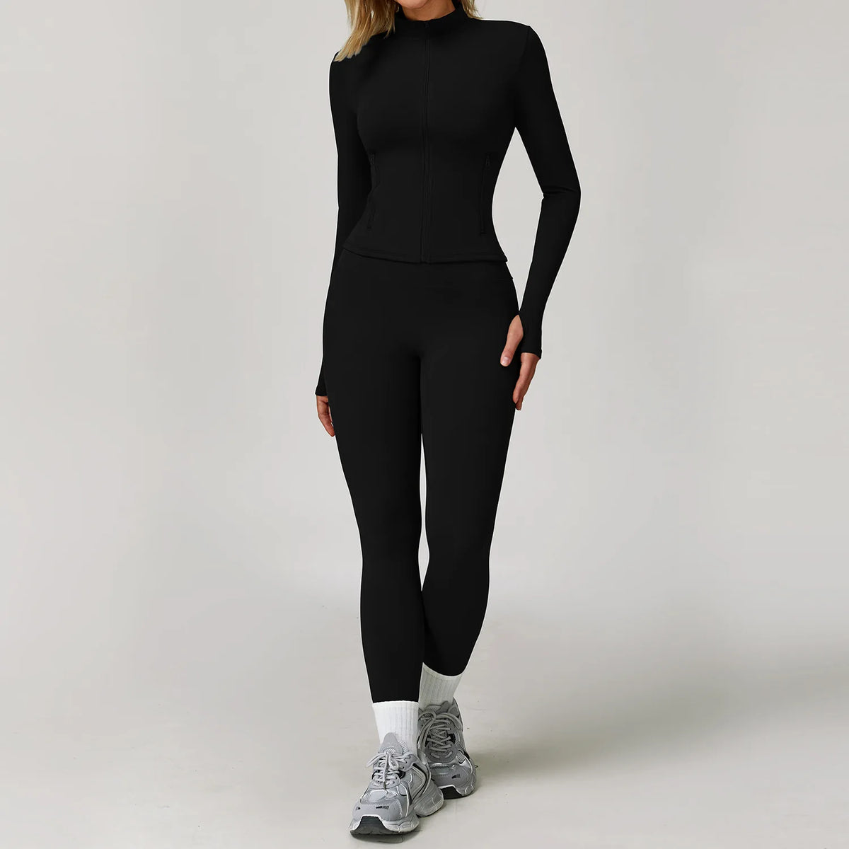 Yoga Suit Sports Set for Women Long Sleeve Athletic Wear