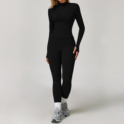 Yoga Suit Sports Set for Women Long Sleeve Athletic Wear