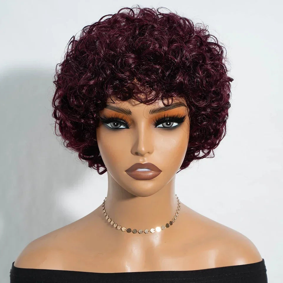 Brazilian Afro Puff Pixie Bob Wig 99J Natural Brown