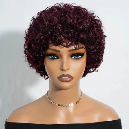 Brazilian Afro Puff Pixie Bob Wig 99J Natural Brown