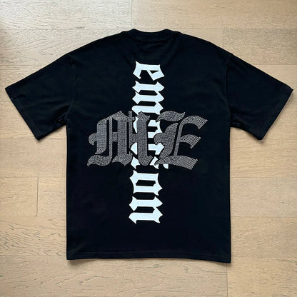 Mixed Emotion Cotton T-Shirt for Couples with Angel Print