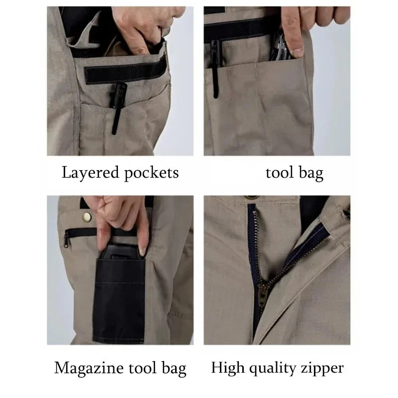 Wear Resistant Multi-pocket Cargo Pants for Men