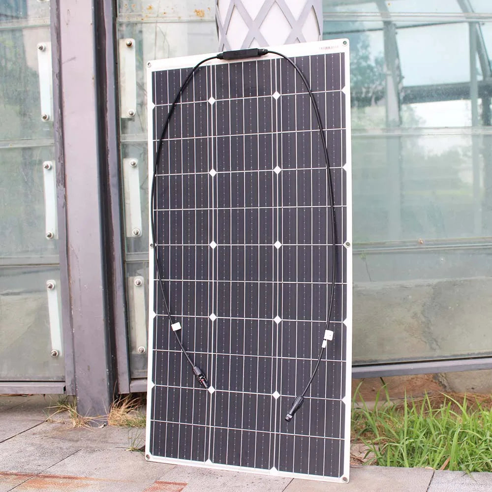 ASUNERGE 12V Flexible Monocrystalline Solar Panel 100W