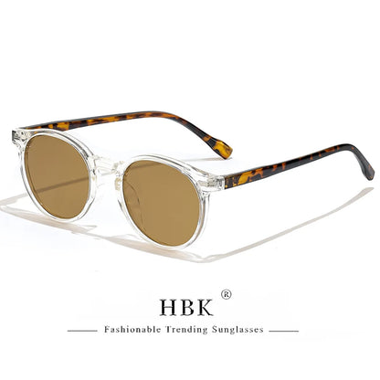 HBK Fashion Sunglasses Men Round TR90 Frame UV400