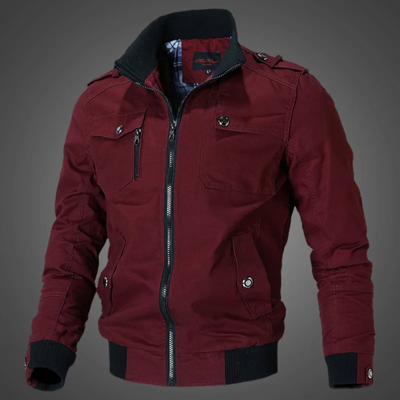 Men's Casual Cotton Windbreaker Jacket