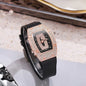 Women Silicone Jelly Quartz Tonneau Watch