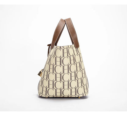Large Capacity Women's Shoulder Bag with Letter Print