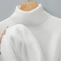 Mens Knitted Turtleneck Sweater Slim Fit Casual