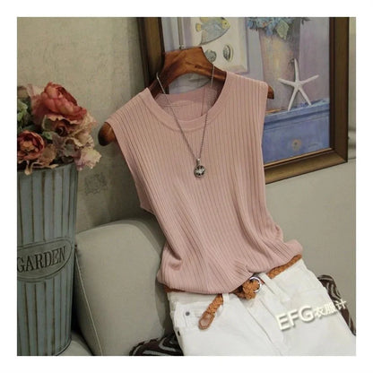 Summer Knitted Blouse Shirt for Women