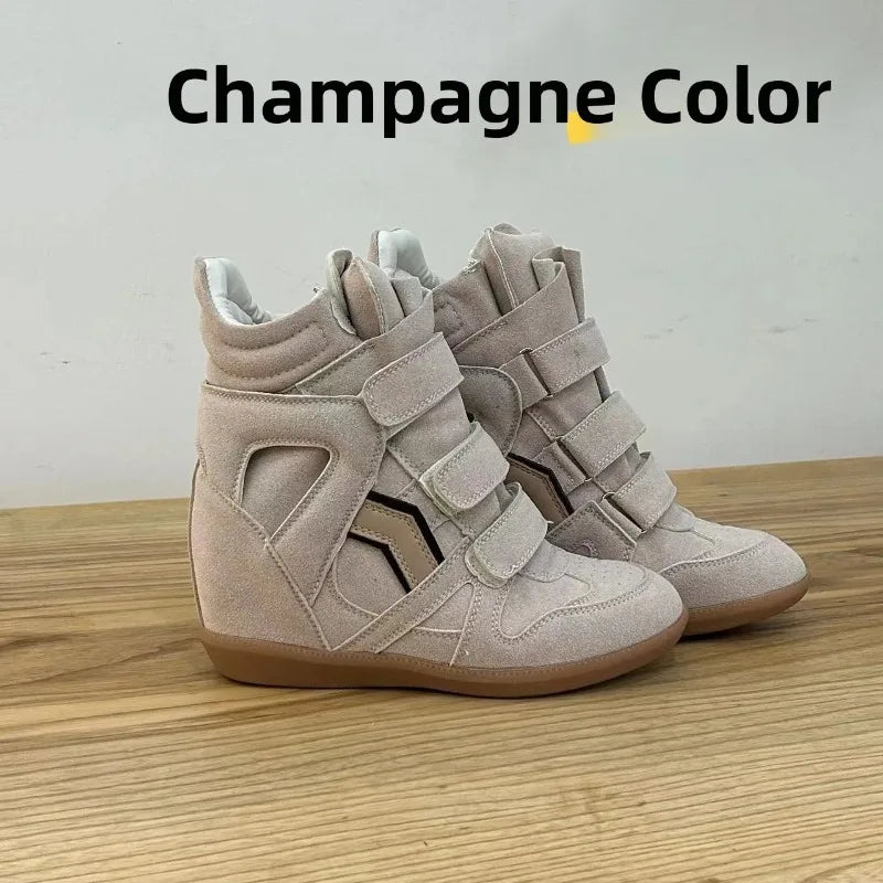 Women's Genuine Leather Ankle Boots with Hidden Heel