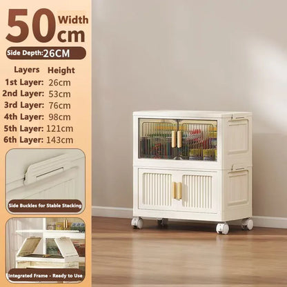 Multi-Layer Plastic Storage Cabinet for Home Use