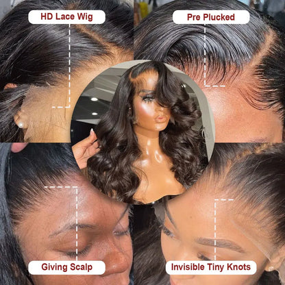 Body Wave Human Hair Glueless Wig 40 42 Inch