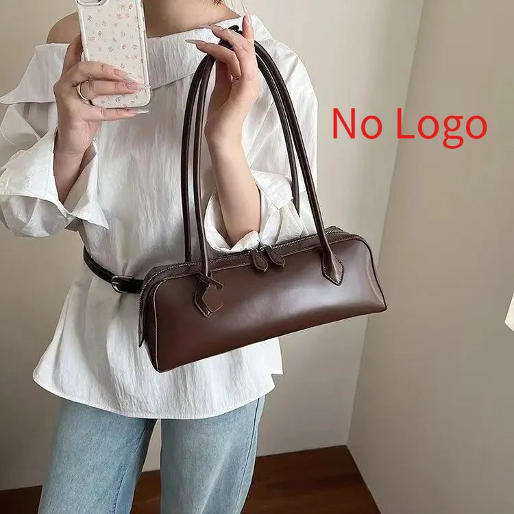 Vintage Cowhide Shoulder Bag for Women