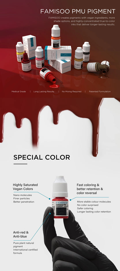 FAMISOO 5ML Permanent Makeup Pigment for Lips and Eyebrows