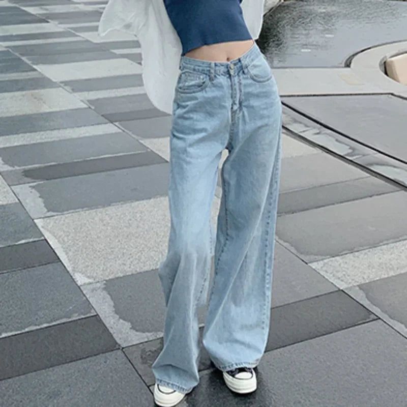 Women's Loose Denim Straight Leg Pants