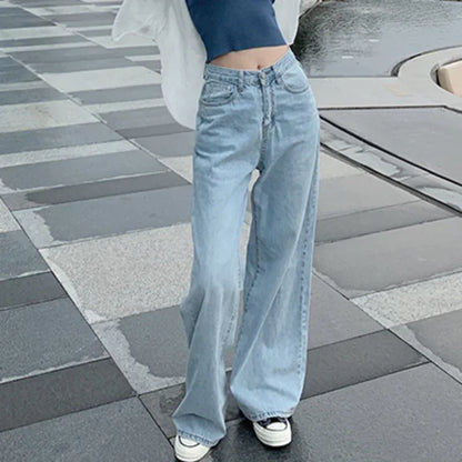 Women's Loose Denim Straight Leg Pants