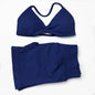 Seamless Strappy Yoga Bra and Scrunch Butt Shorts Set