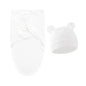 Cartoon Printed Cotton Baby Blanket Hat Set