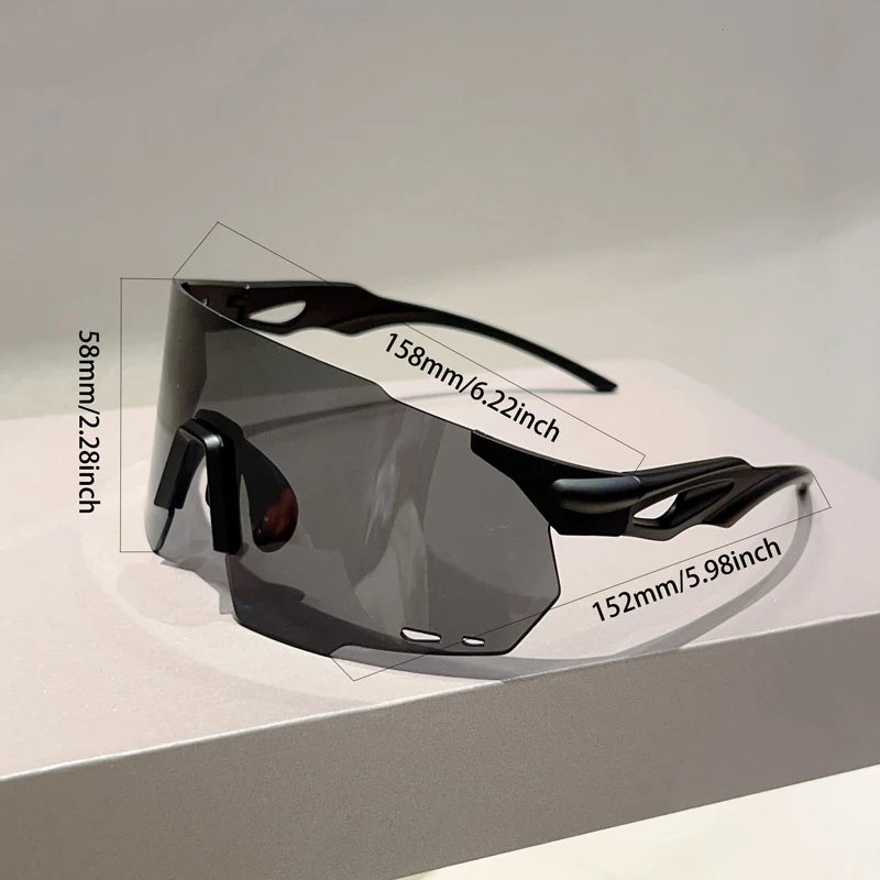 KAMMPT Rimless Oversized Sports Sunglasses