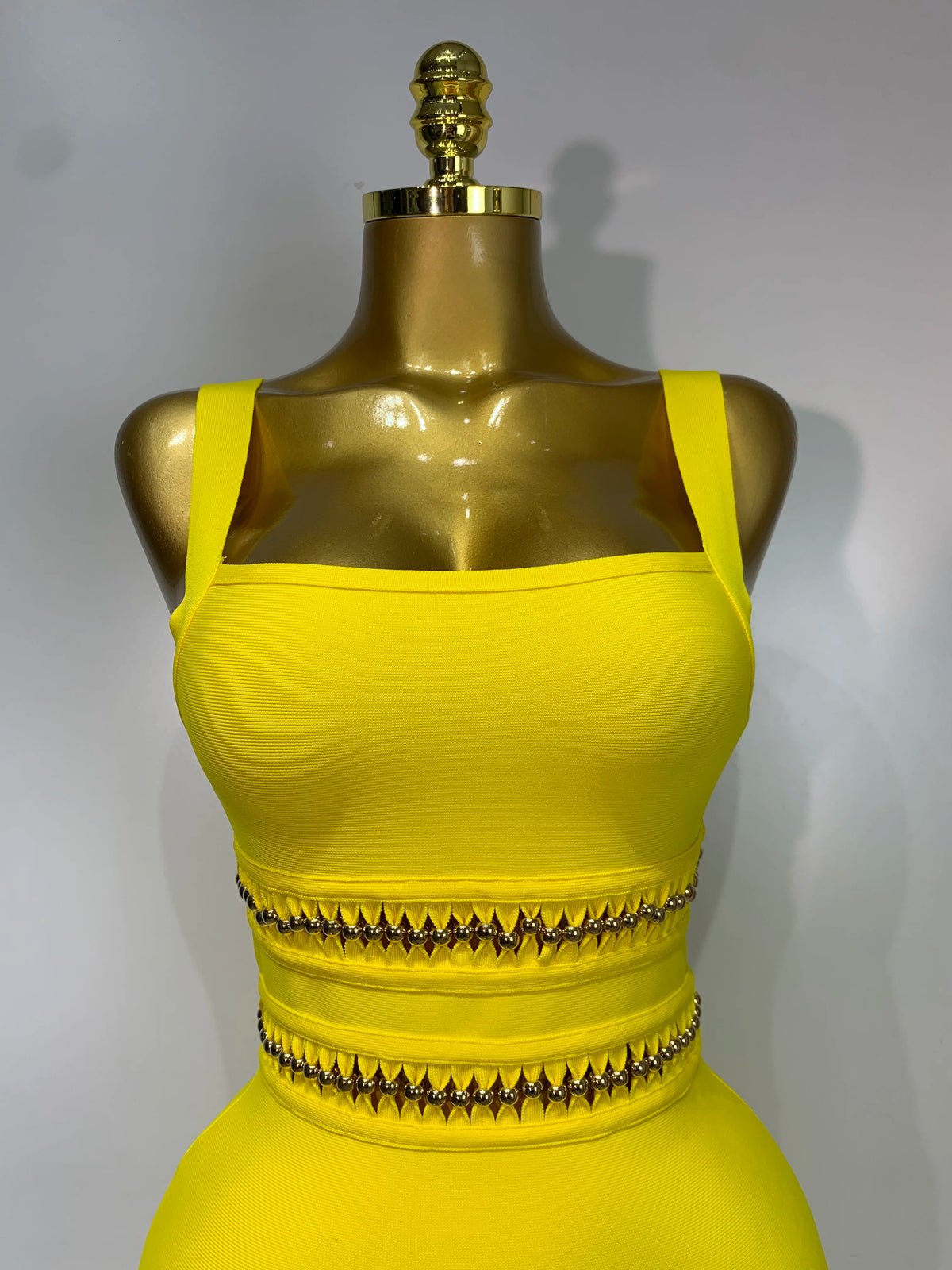 Women Sleeveless Square Collar Tassel Bodycon Dress
