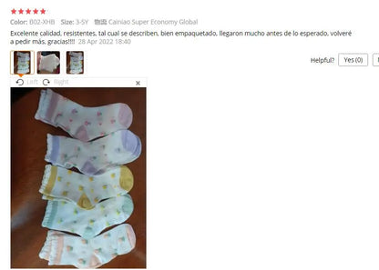 Children's Summer Fishnet Cotton Socks Set