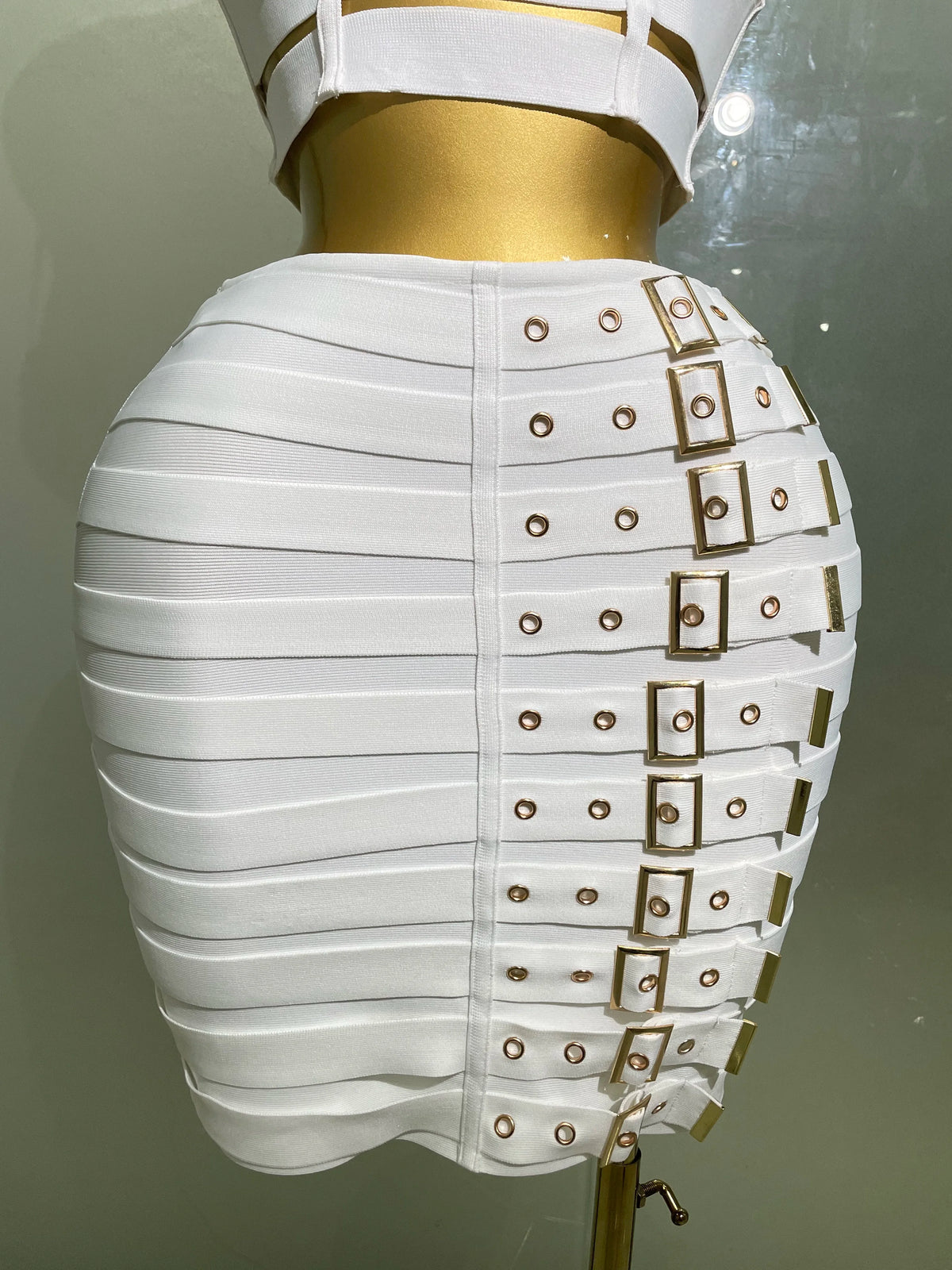 Women Sexy Bandage Tops and Pencil Skirt Set