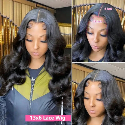 Body Wave Lace Front Wig Human Hair 200 Density