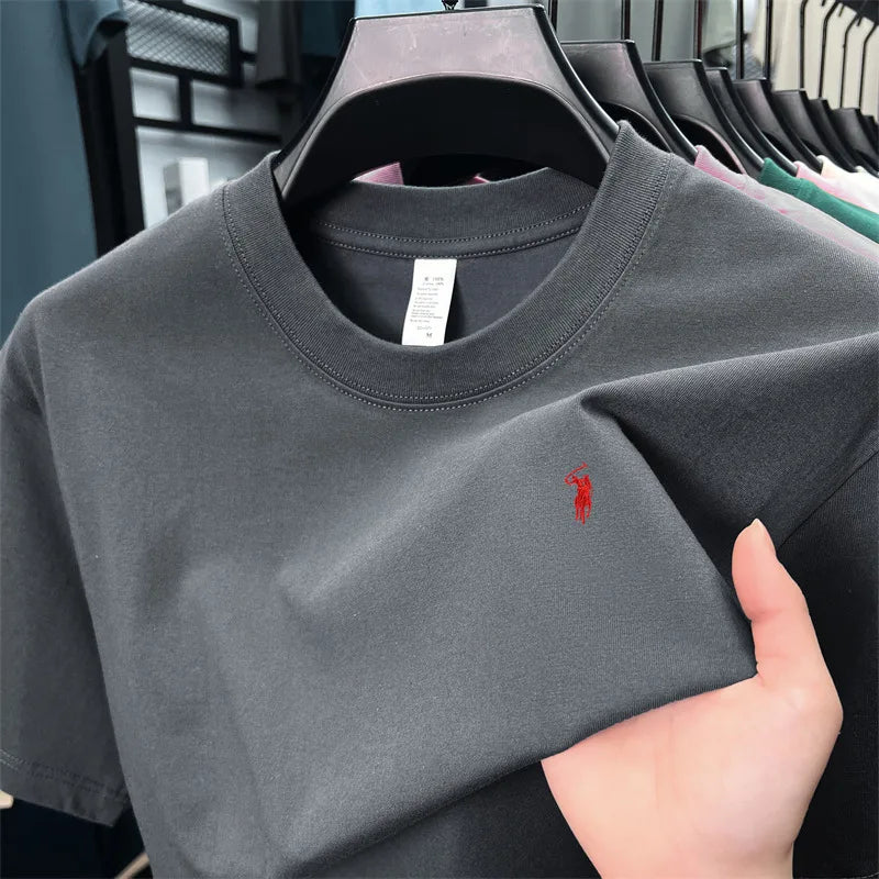Cotton Men's Short Sleeve T-Shirt Casual Round Neck