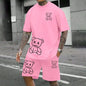Men's Summer Loose Harajuku T-Shirt and Shorts Set