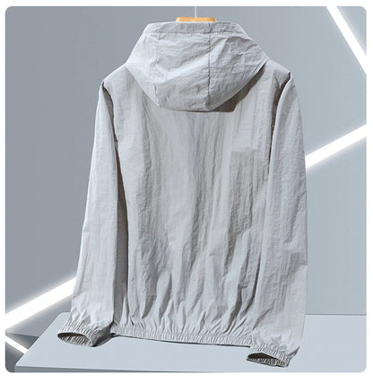 Men's Thin Ice Silk Hooded Sun Protection Jacket