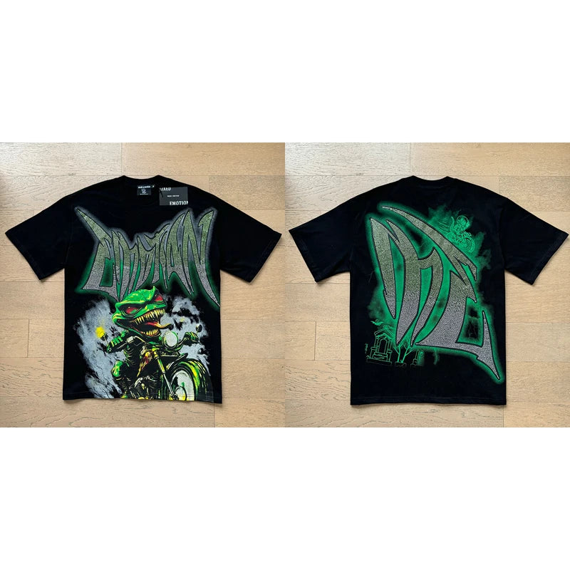 Mixed Emotion Cotton T-Shirt for Couples with Angel Print