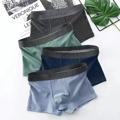 Men's Cotton Boxer Shorts Underwear 4Pcs Set