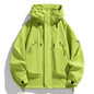 Men's Hooded Waterproof Jacket Black Softshell Camping