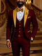Men's Slim Fit Tuxedo 3 Piece Suit for Wedding and Work