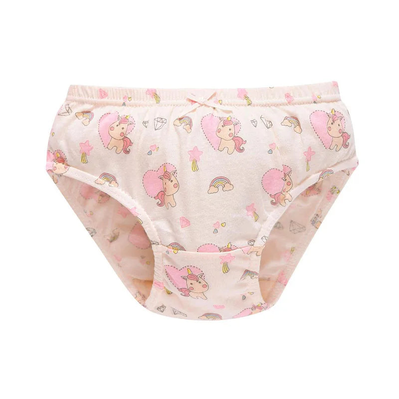Girls Cotton Unicorn Cartoon Briefs Soft Underwear