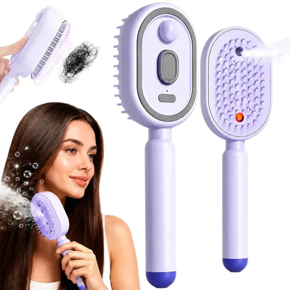 Electric Steam Hair Brush with USB-C Charging