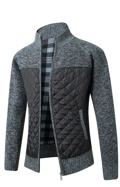 Men's Slim Fit Stand Collar Zipper Jacket