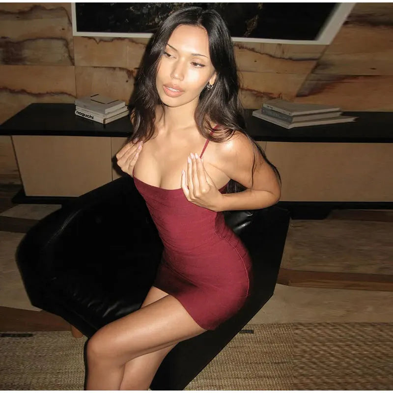 Sleeveless Women's Bandage Mini Dress Cocktail Party