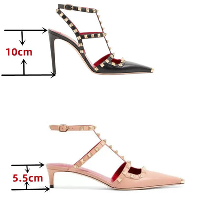 Summer High-Heeled Rivet Women's Sandals