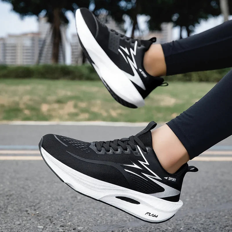 Men's Breathable Mesh Running Sneakers Black
