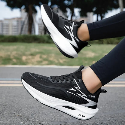 Men's Breathable Mesh Running Sneakers Black