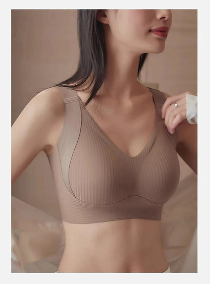 Women's Seamless Wire-Free Bra, Thin Style, Large Size