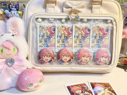 Y2K Transparent Bow Ita Bag Women Crossbody Handbag
