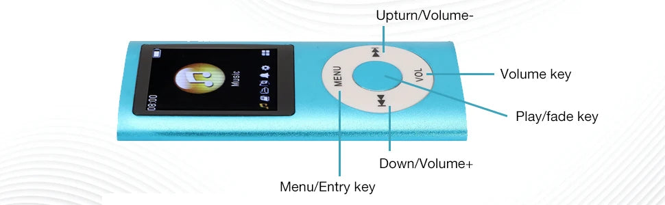 Aluminum Alloy Slim MP3 Player with 1.8 Inch LCD Screen