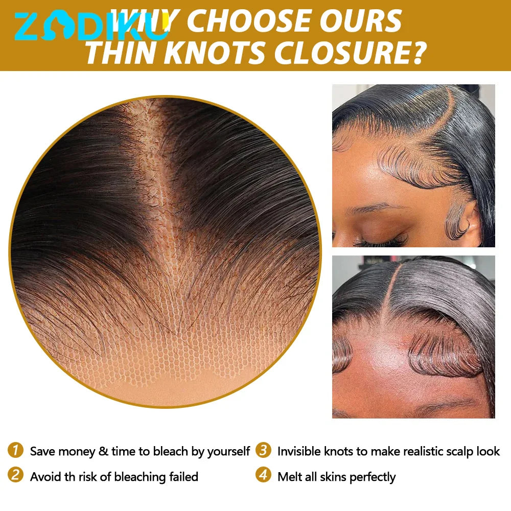 Transparent Lace Closure Straight 100% Brazilian Hair