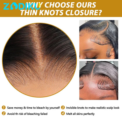 Transparent Lace Closure Straight 100% Brazilian Hair