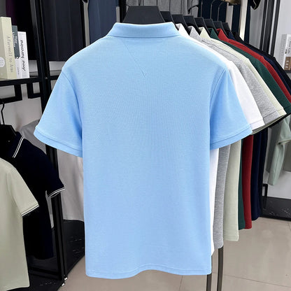 Cotton Short Sleeved Men's Polo Shirt Casual T-Shirt